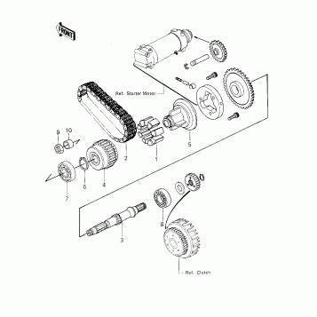SECONDARY SHAFT ('80 KZY 50-E1)