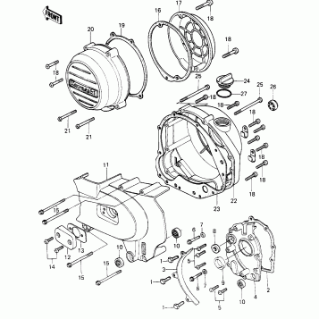 ENGINE COVERS ('80 KZY 50-E1)
