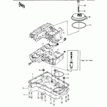 BREATHER COVER/OIL PAN ('80 KZY 50-E1)