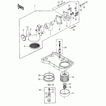 OIL PUMP/OIL FILTER ('80 KZY 50-E1)