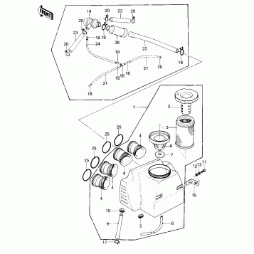 AIR CLEANER ('80 KZY 50-E1)