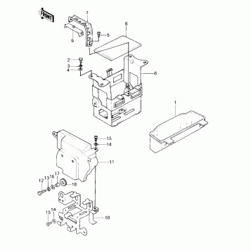 BATTERY CASE/TOOL CASE ('80 KZY 50-E1)