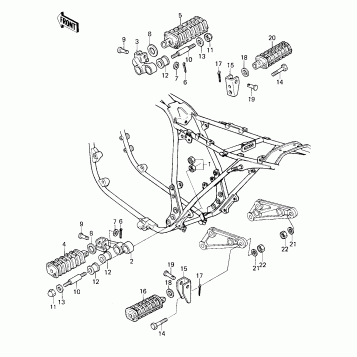 FOOTRESTS ('80 KZY 50-E1)
