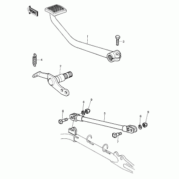 BRAKE PEDAL/TORQUE LINK ('80 KZY 50-E1)
