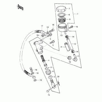 REAR MASTER CYLINDER ('80 KZY 50-E1)