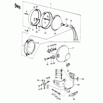 HEADLIGHT ('80 KZY 50-E1)