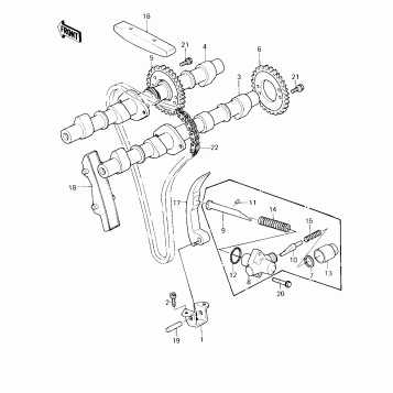 CAMSHAFT CHAIN TENSIONER ('80-'81 A1/A2)