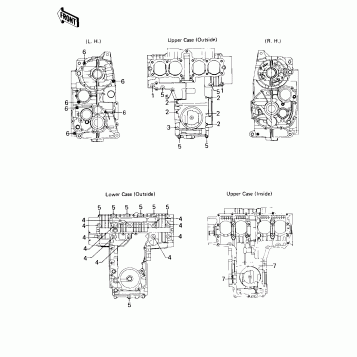 CRANKCASE BOLT & STUD PATTERN ('80-'81 A