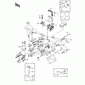 FRAME FITTINGS/BATTERY CASE ('80-'81 A1/