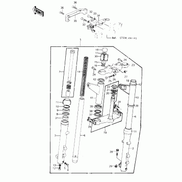 FRONT FORK (KZ550-A2)