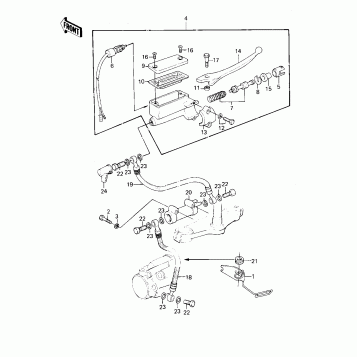 FRONT MASTER CYLINDER (KZ550-A1)