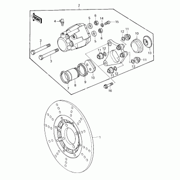 FRONT BRAKE (KZ550-A1)