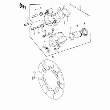 FRONT BRAKE (KZ550-A2)