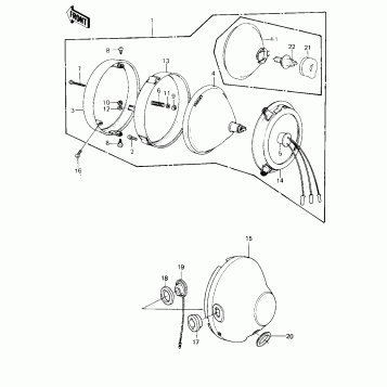 HEADLIGHT ('80-'81 A1/A2)