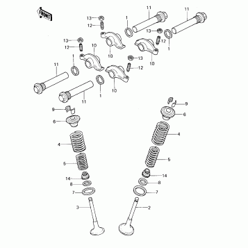 ROCKER ARMS/VALVES ('80 D1)