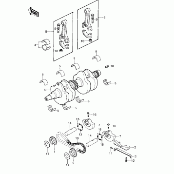 CRANKSHAFT/BALANCER ('80 D1)