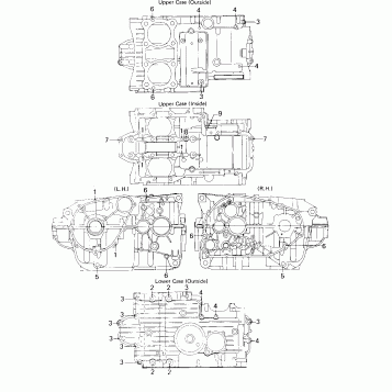 CRANKCASE BOLT & STUD PATTERN ('80 D1)