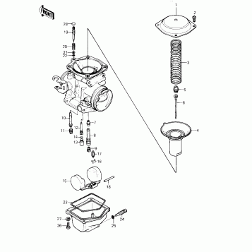 CARBURETOR PARTS ('80 D1)