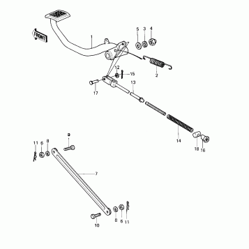 BRAKE PEDAL/TORQUE LINK ('80 D1)