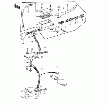 FRONT MASTER CYLINDER ('80 D1)