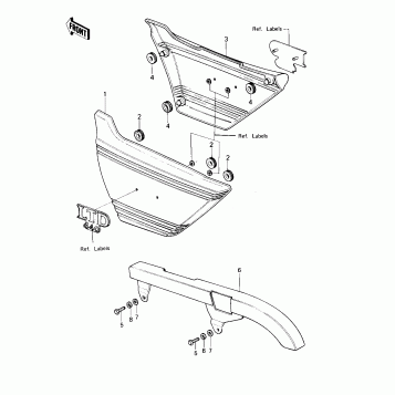 SIDE COVERS/BELT COVER ('80 D1)