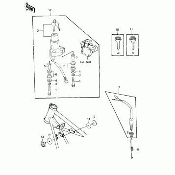 IGNITION SWITCH/LOCKS/REFLECTORS ('80 D1