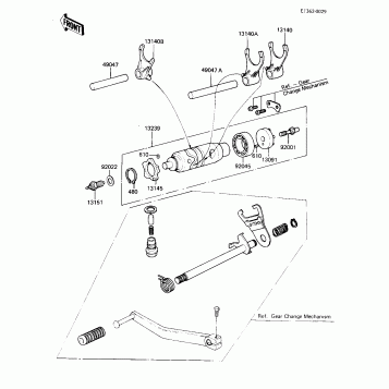 GEAR CHANGE DRUM & FORKS