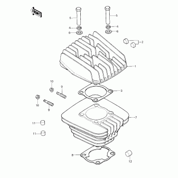 CYLINDER HEAD/CYLINDER ('80-'81 A7/A8)