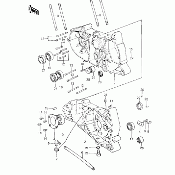 CRANKCASE ('80-'81 A7/A8)
