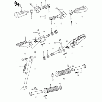FOOTRESTS/STAND ('80-'81 A7/A8)