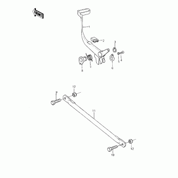 BRAKE PEDAL/TORQUE LINK ('80-'81 A7/A8)