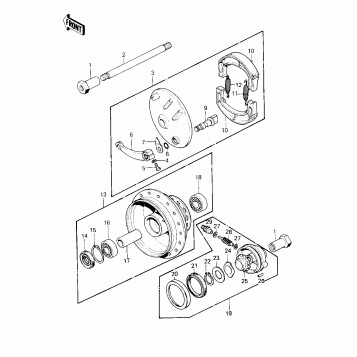 FRONT HUB/BRAKE ('80-'81 A7/A8)