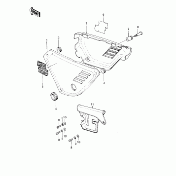 SIDE COVERS/CHAIN COVER ('80-'81 A7/A8)