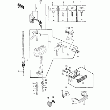 IGNITION SWITCH/LOCKS/REFLECTORS ('80-'8
