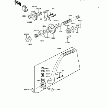KICKSTARTER MECHANISM ('82-'83 A9/A10)