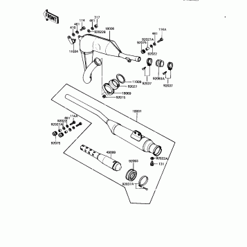 MUFFLER ('82-'83 A9/A10)