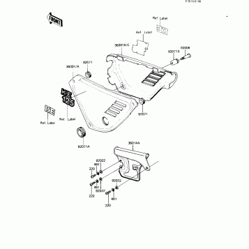 SIDE COVERS/CHAIN COVER ('82-'83 A9/A10)