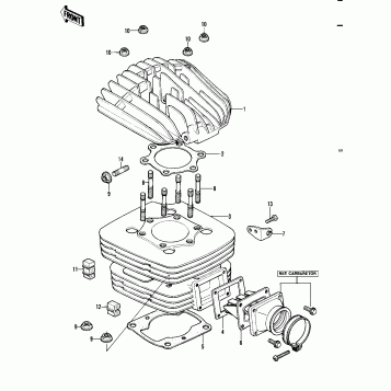 CYLINDER HEAD/CYLINDER/REED VALVE