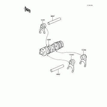 GEAR CHANGE DRUM & FORKS