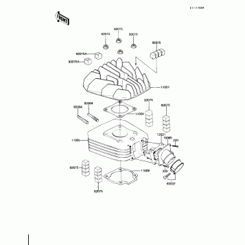 CYLINDER HEAD/CYLINDER/REED VALVE