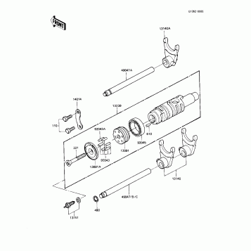 GEAR CHANGE DRUM & FORKS