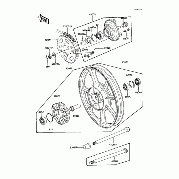 REAR WHEEL/HUB/CHAIN
