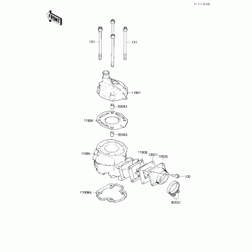 CYLINDER HEAD/CYLINDER/REED VALVE