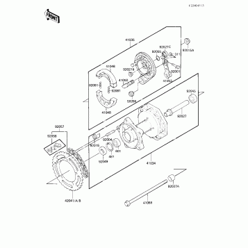 REAR HUB/BRAKE/CHAIN