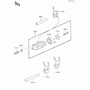 GEAR CHANGE DRUM & FORKS