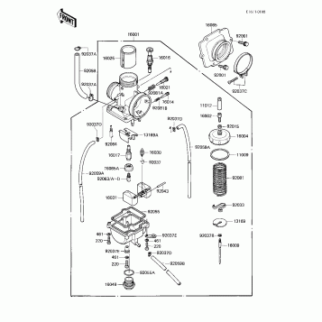 CARBURETOR ('83 KX250-C1)