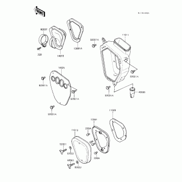 AIR CLEANER ('83 KX250-C1)