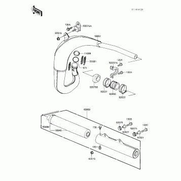 MUFFLER ('83 KX250-C1)