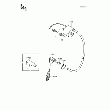 IGNITION COIL ('83 KX250-C1)