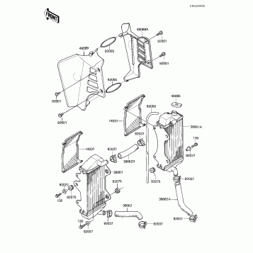 RADIATORS ('83 KX250-C1)